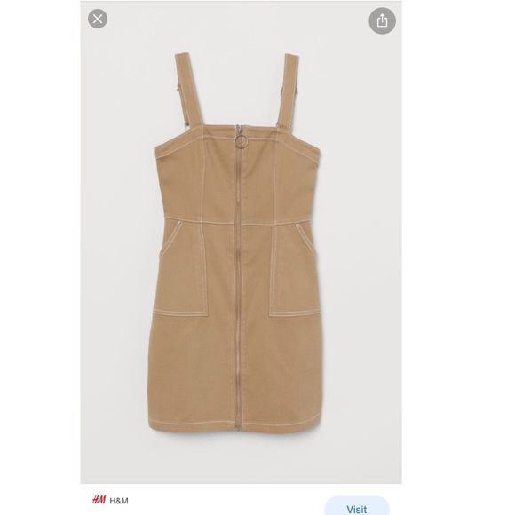 Beige Overall Dress - Picture 3 of 3